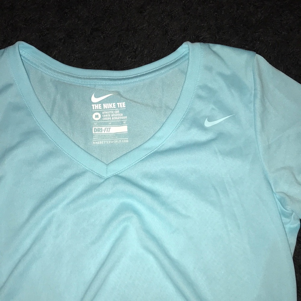 Blue NIKE v neck tee